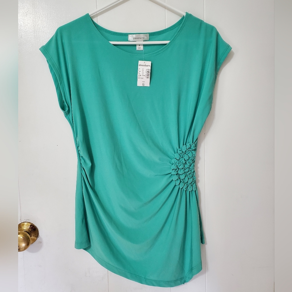 Asymmetrical, ruched top